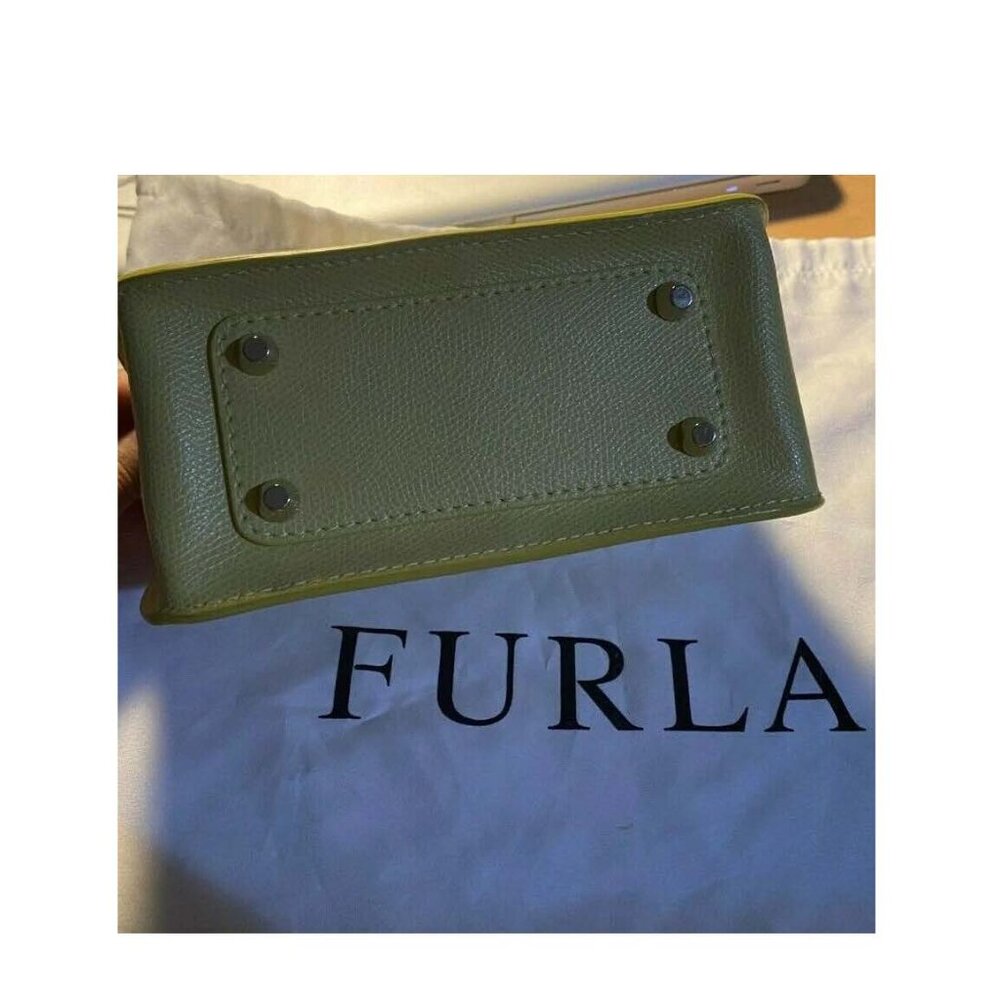 EUC FURLA METROPOLIS MINI YELLOW LEATHER CROSSBODY BAG - Picture 2 of 4